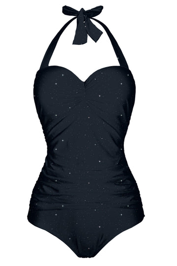 Maillot de bain Halter une pièce noir